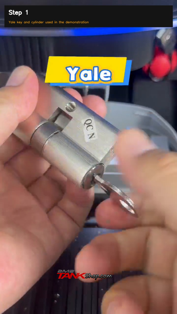 How to Cut a Yale Key by Bittings with the 2M2 Tank 01